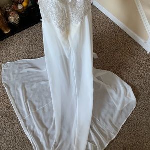 Romper with a long train